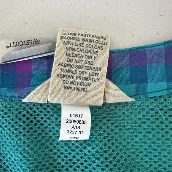 Duluth Flex Sidewinder Shirt Tunic Sz M UPF 30 Plaid Blue Outdoor Hiking - Picture 6 of 10